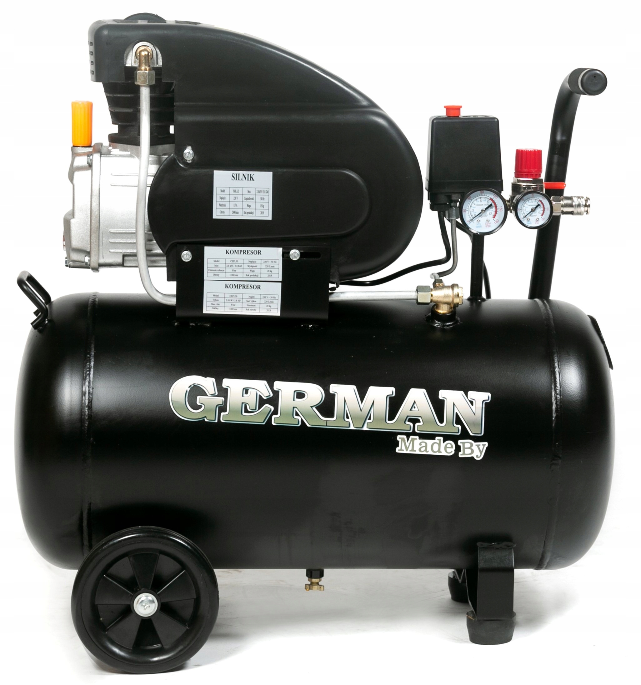 Kompresor sprężarka GERMAN 50L 8BAR 220L/MIN – Wydajność i niezawodność w Twoim ogrodzie