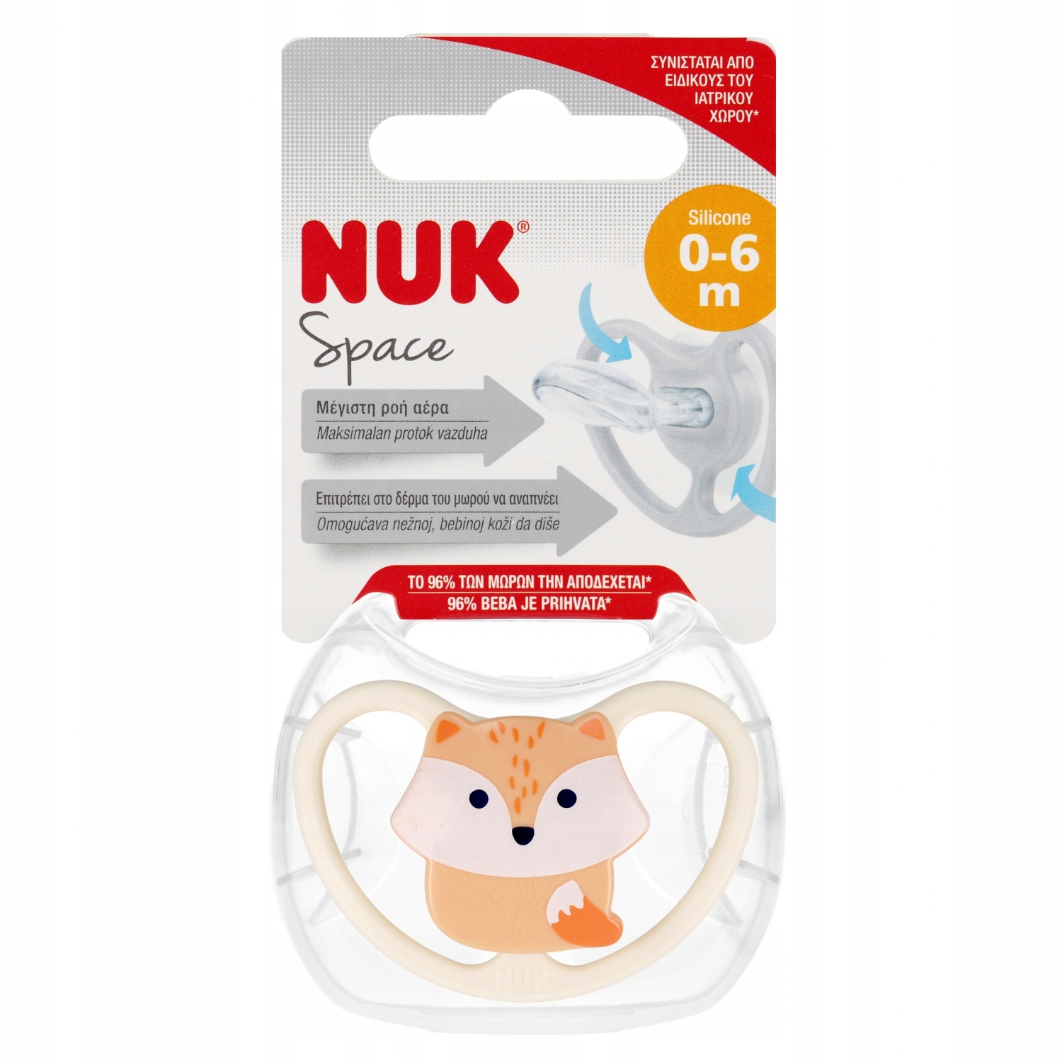 NUK Smoczek USP 0-6M Sil Space Fox – Idealny dla Twojego Maluszka