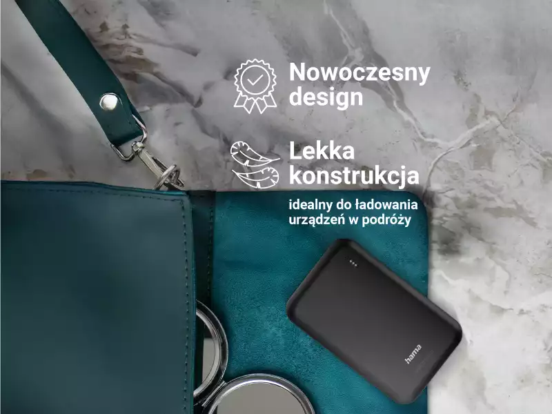 Powerbank Hama Pocket 10 10000 mAh lekki i kompaktowy