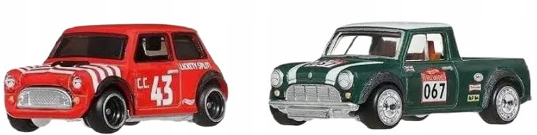 Zawartość zestawu: Morris Mini oraz '67 Austin Mini Pickup