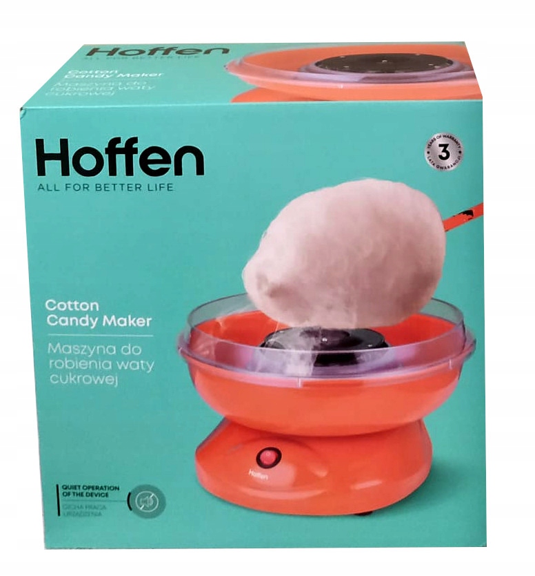 Wydajność i moc 450W – Szybkie przygotowanie waty cukrowej