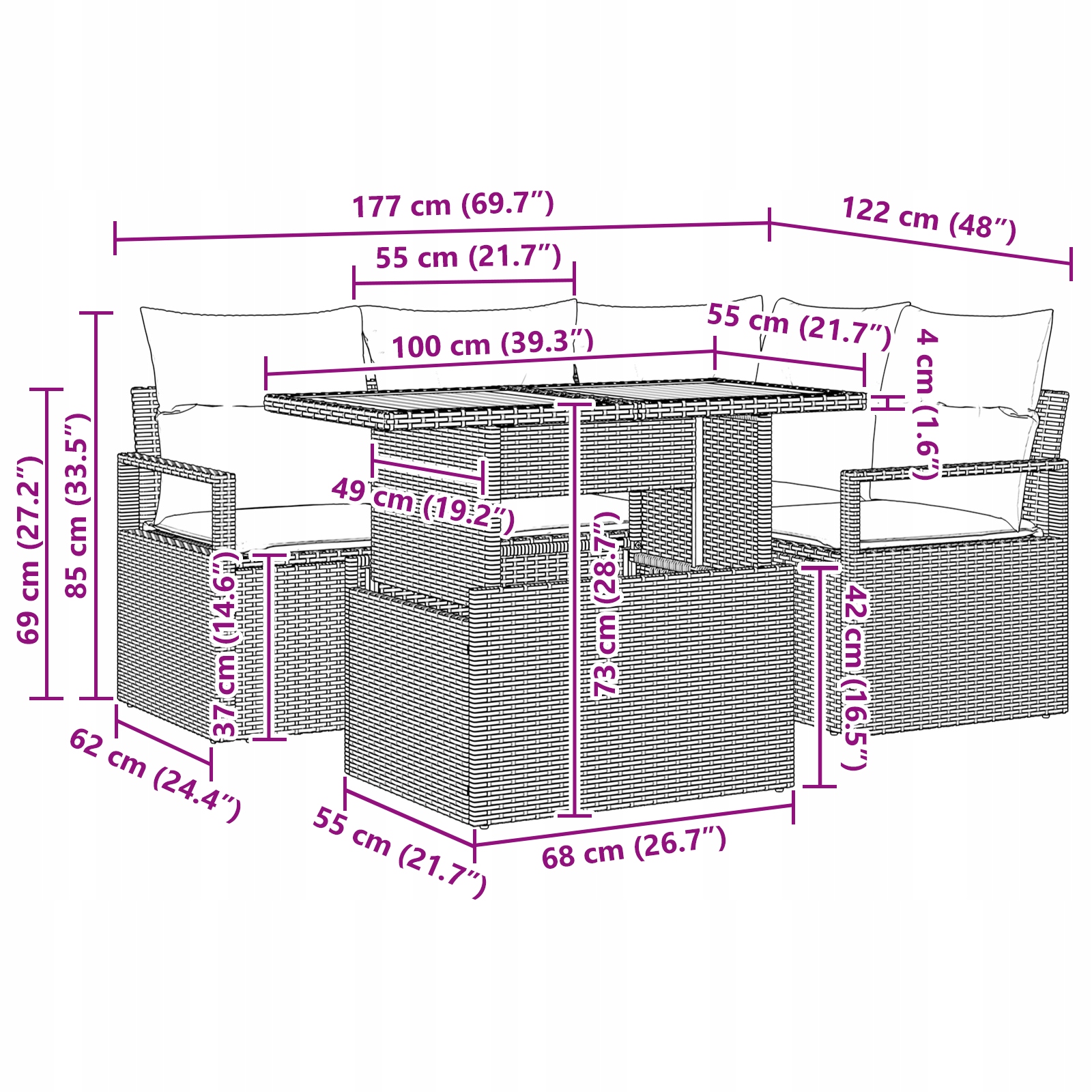 Wysokiej jakości naturalny rattan – trwałość na lata