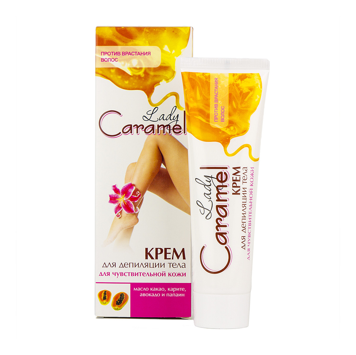 Lady Caramel Krem do depilacji do skóry wrażliwej 100ml – Delikatna pielęgnacja dla wrażliwej skóry