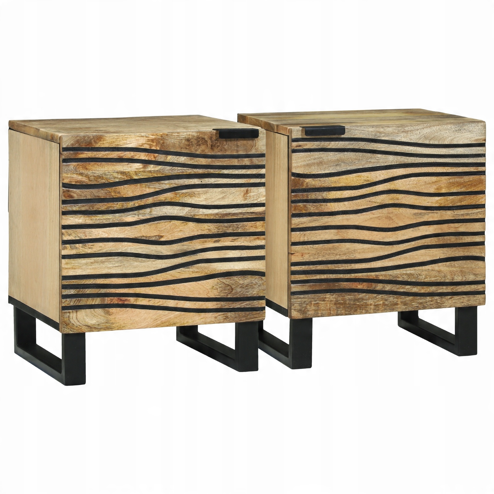 Szafki nocne 2 szt 40x33.5x46 cm Lite drewno mango – Elegancja i funkcjonalność w sypialni