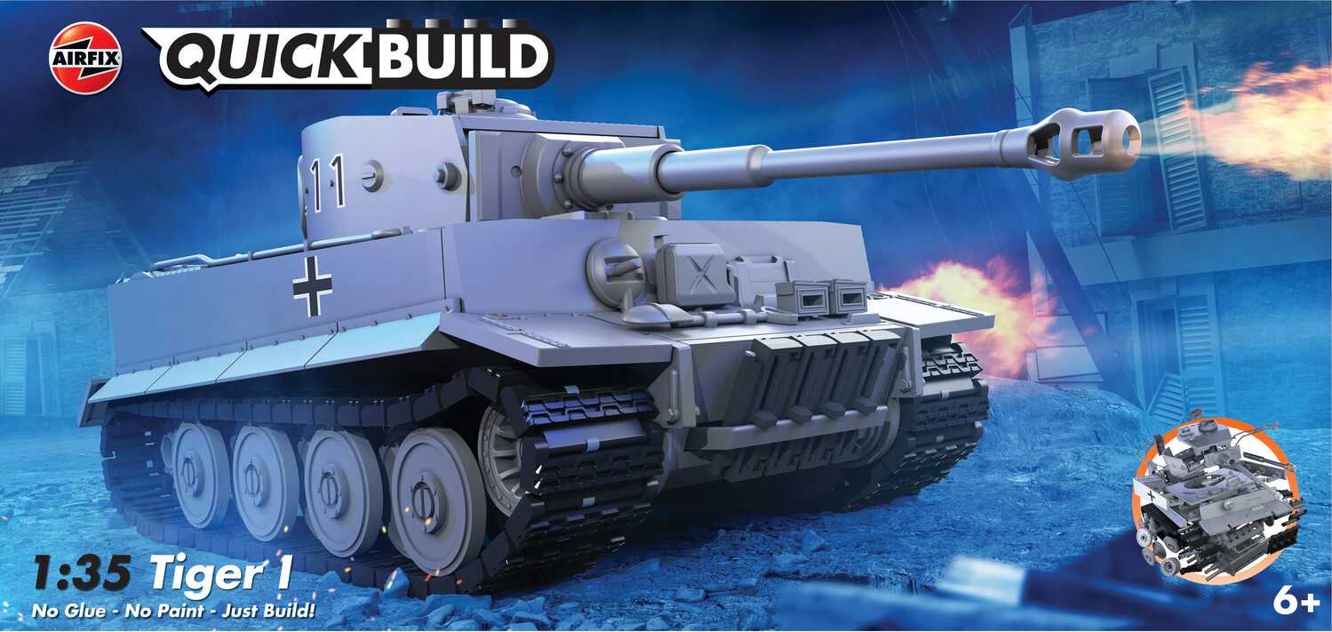 Model plastikowy Quickbuild Tiger I 1/35 – Idealny model do składania dla każdego