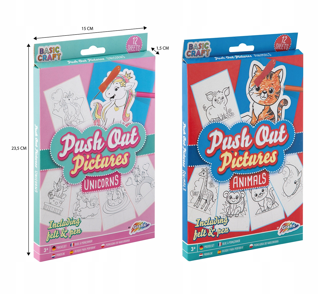 Zestaw 12 arkuszy o wymiarach 15x20 cm