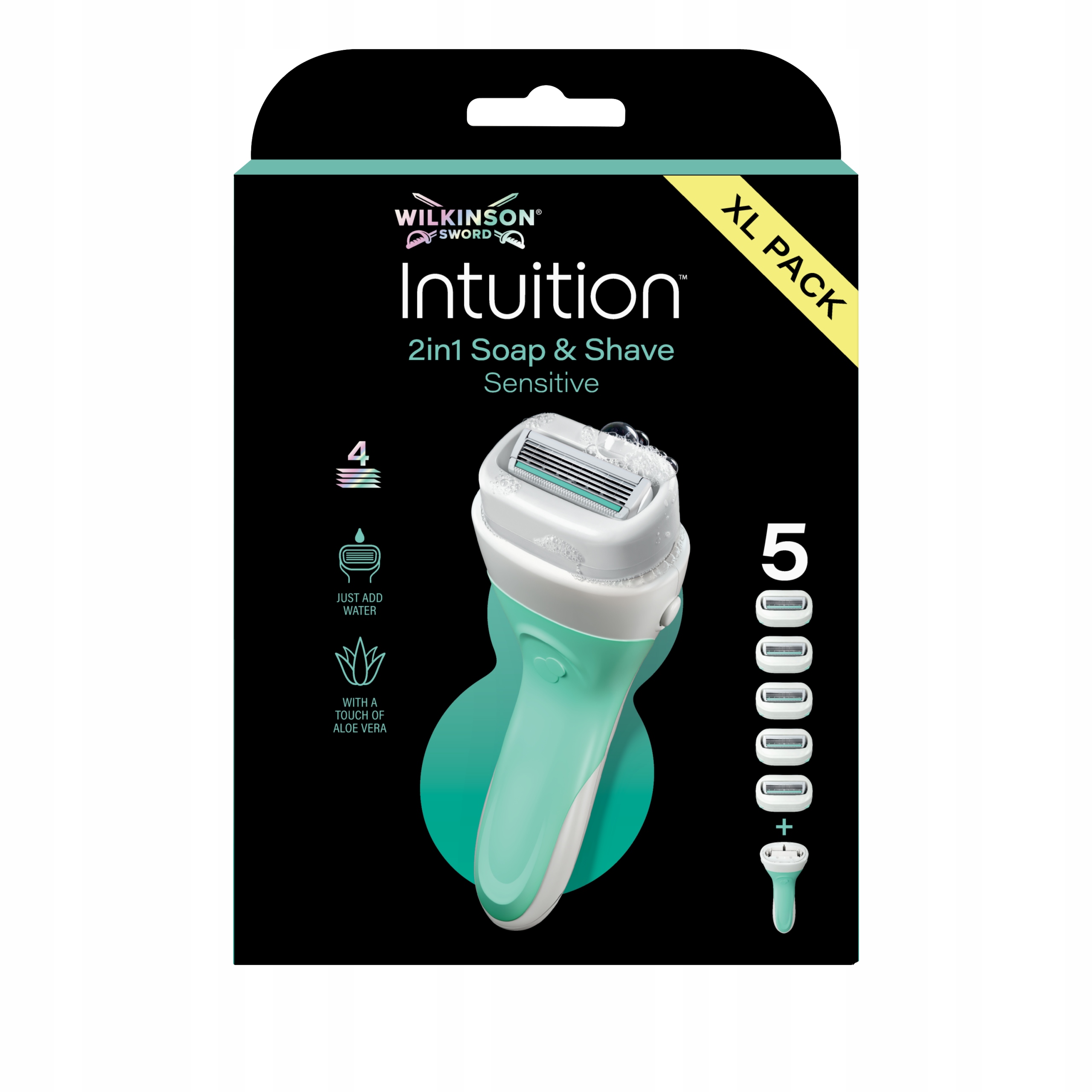 Wilkinson Sword Intuition – Maszynka do golenia 2w1 z mydłem i ostrzami