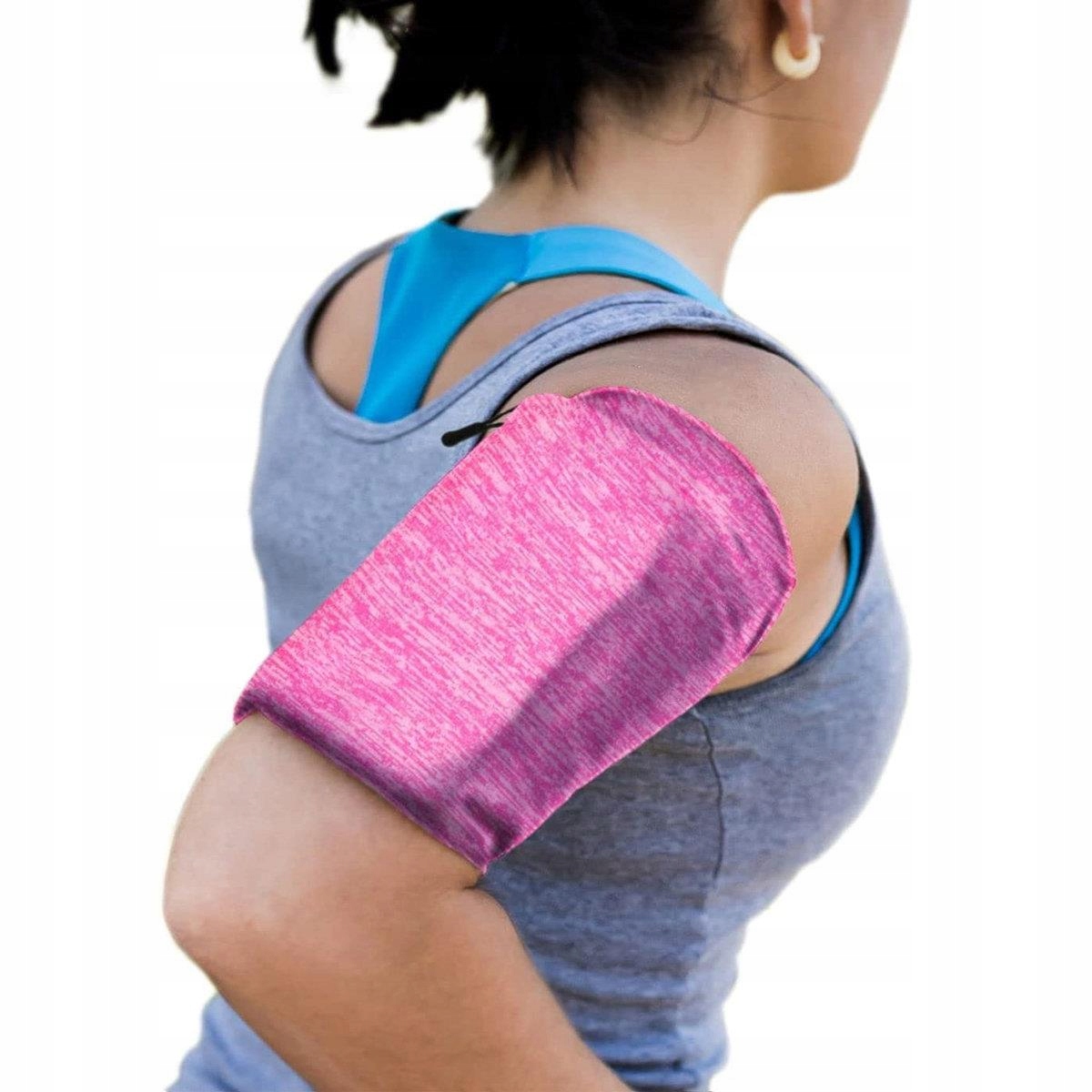 Armband do biegania – opaska na ramię na telefon S różowa