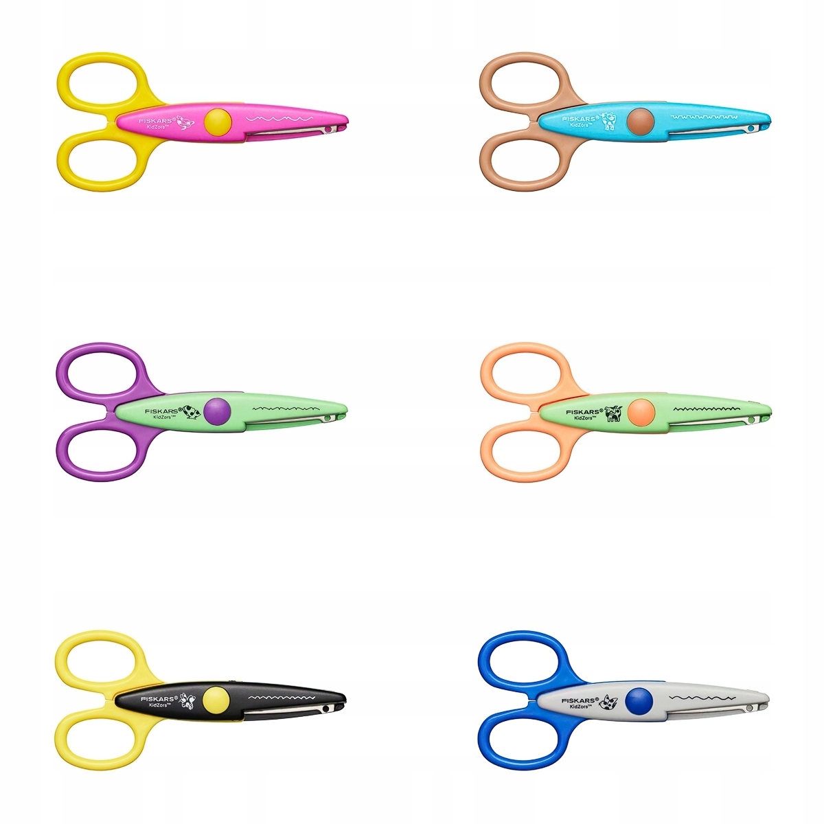 Kolorowy zestaw nożyczek ozdobnych