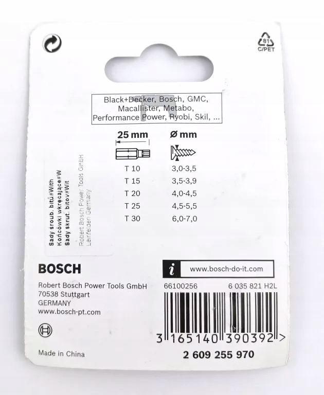 Długość bitów: 25 mm dla lepszej ergonomii