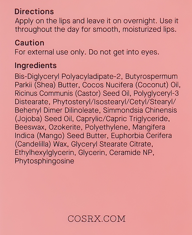 Składniki aktywne: masło shea i ceramidy