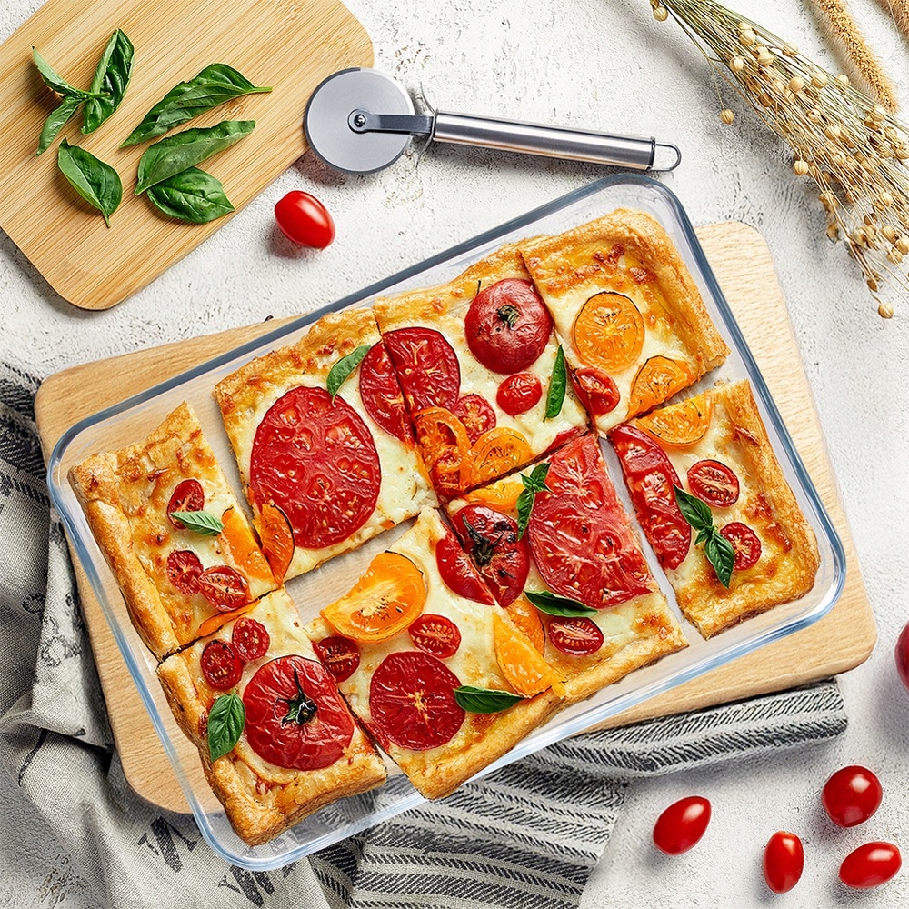 Naczynie żaroodporne szklane 33,5x24,5x2 cm – Idealne do pieczenia i serwowania