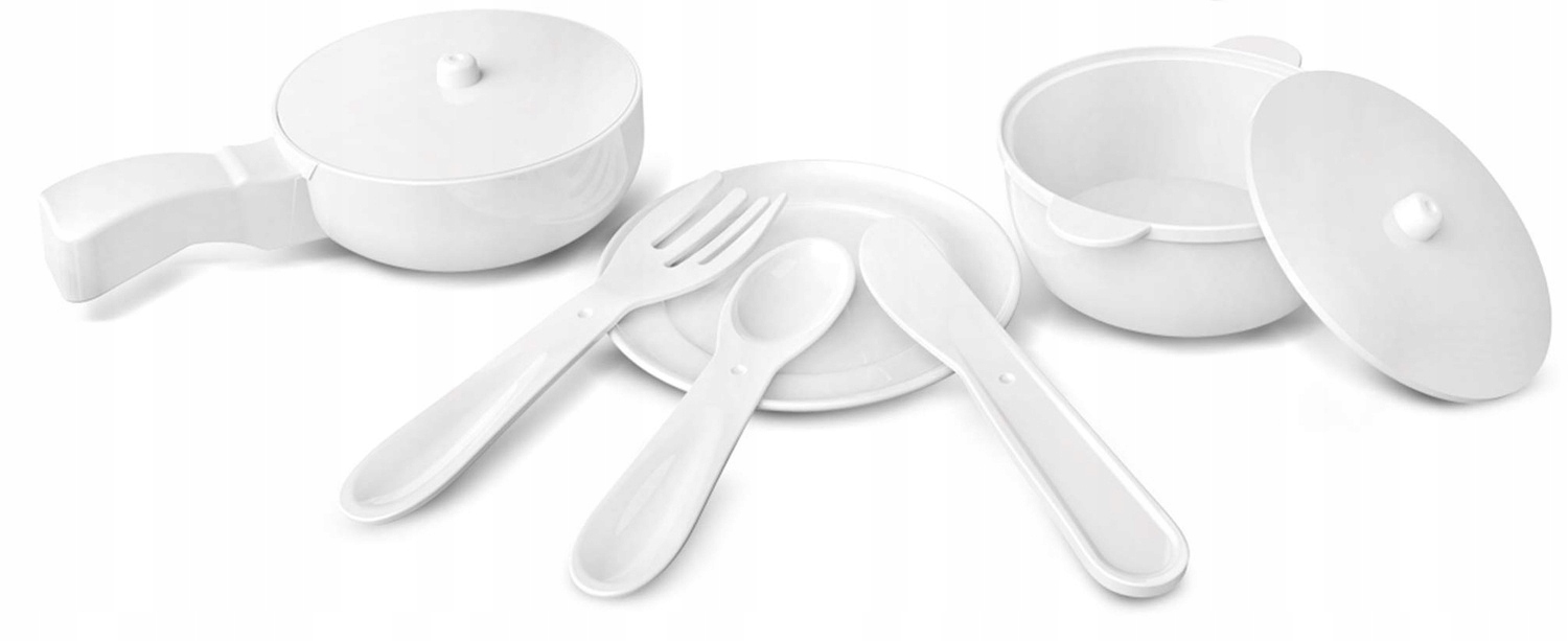 Zestaw akcesoriów do zabawy – Sztućce i talerze w komplecie