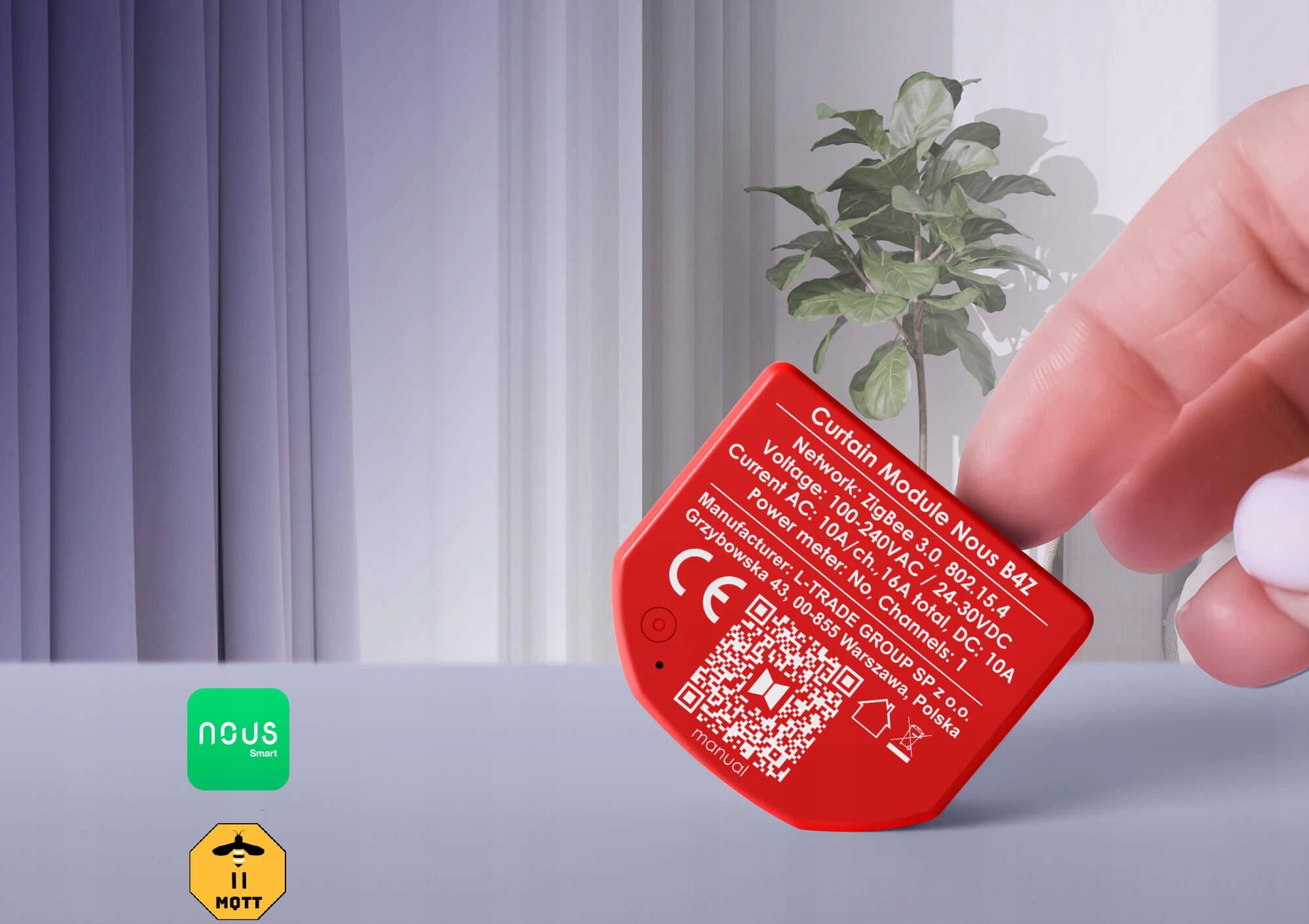 Zdalne sterowanie za pomocą aplikacji mobilnej NOUS Smart Home