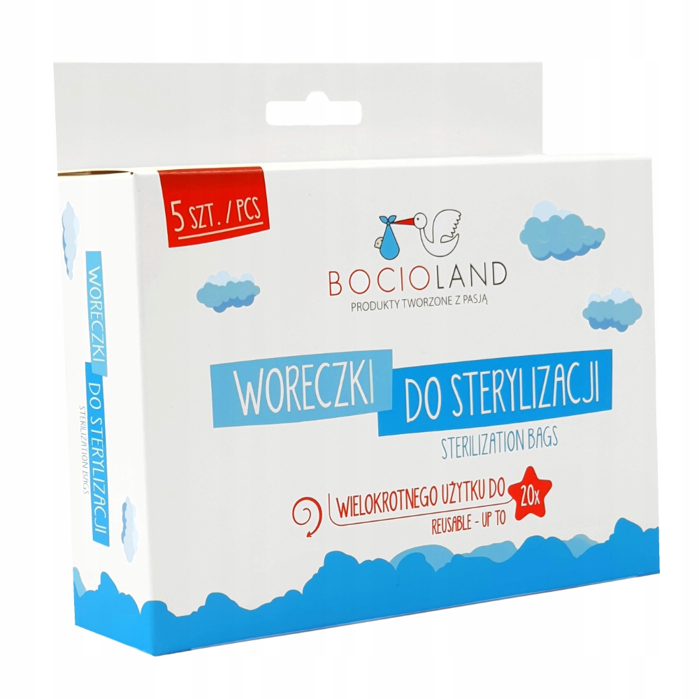 Woreczki do sterylizacji BOCIOLAND 5 szt. – Bezpieczne akcesoria dla Twojego dziecka