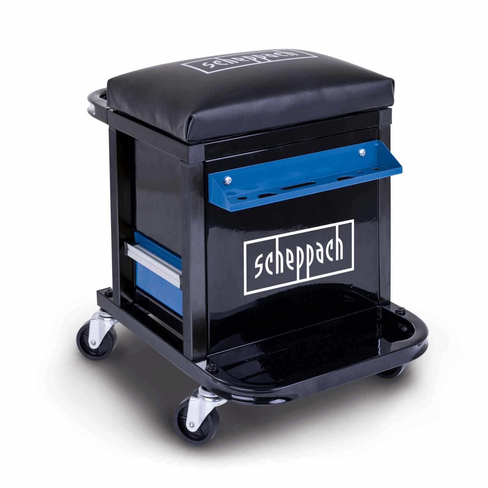 Funkcjonalność 2 w 1: stołek na kółkach i wózek warsztatowy