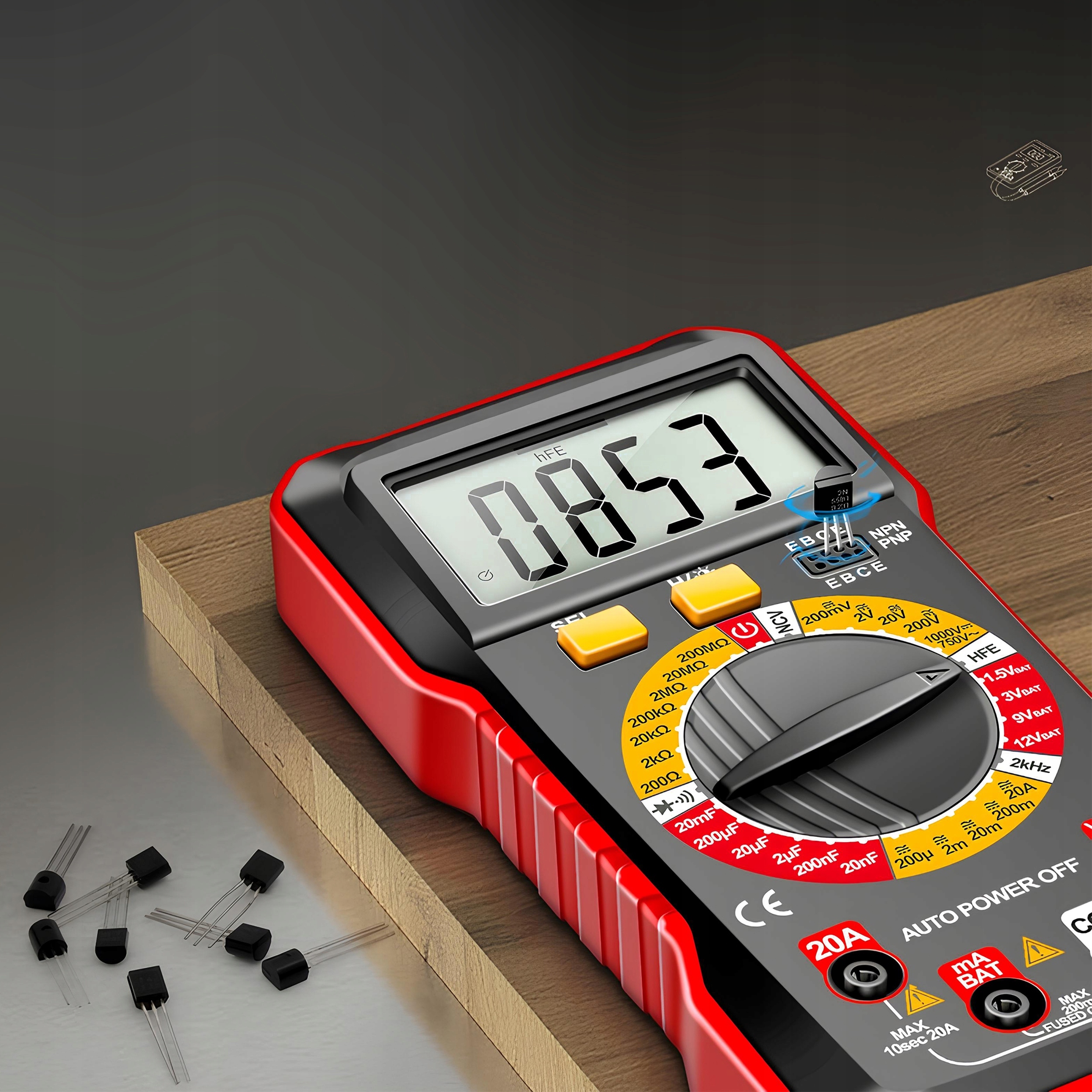 Multimetr ręczny Aneng AUTOZAKRES WOLTOMIERZ APEROMIERZ PRZEWODY ZESTAW 6 – Niezbędne narzędzie dla każdego majsterkowicza