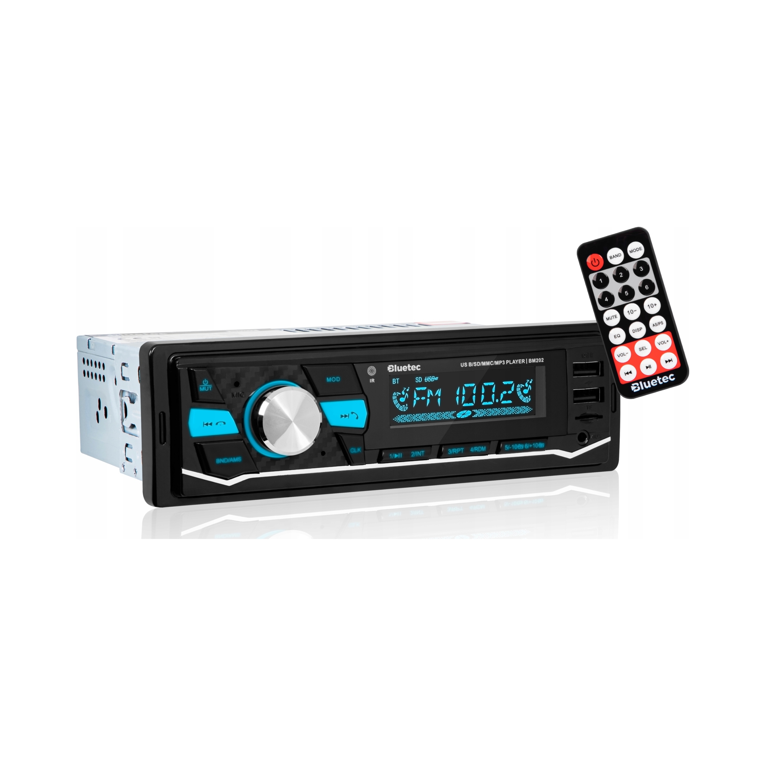 Radio samochodowe Bluetec Multicolor Bluetooth USB – Nowoczesne rozwiązanie audio do Twojego samochodu