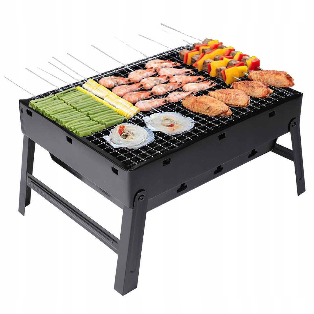 Mini grill węglowy turystyczny przenośny walizka (CA-04-A) – Idealny towarzysz na każdą przygodę