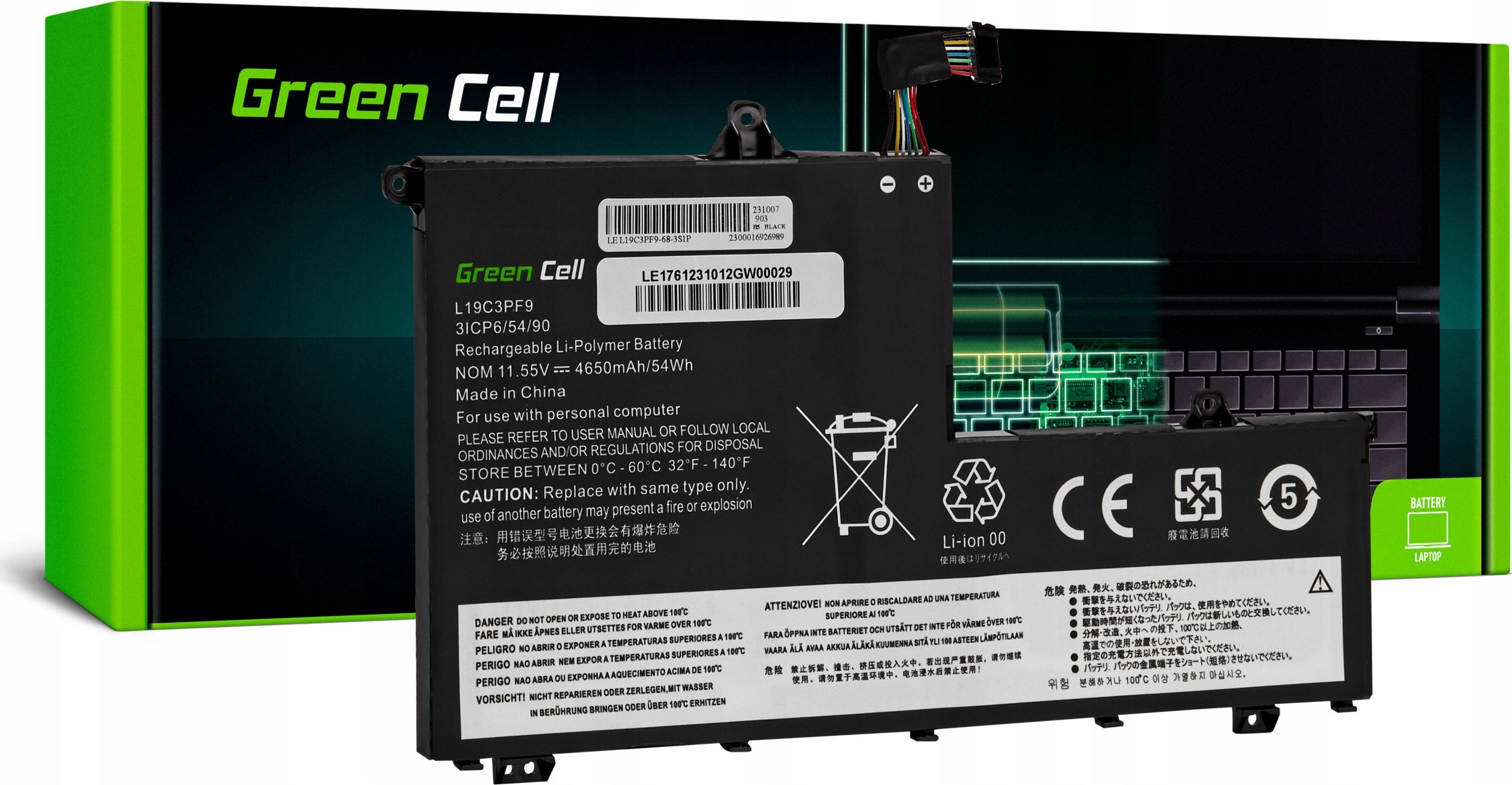 Bateria Green Cell L19C3PF1 L19D3PF1 L19L3PF8 L19M3PF1 – Idealne zasilanie dla laptopów Lenovo