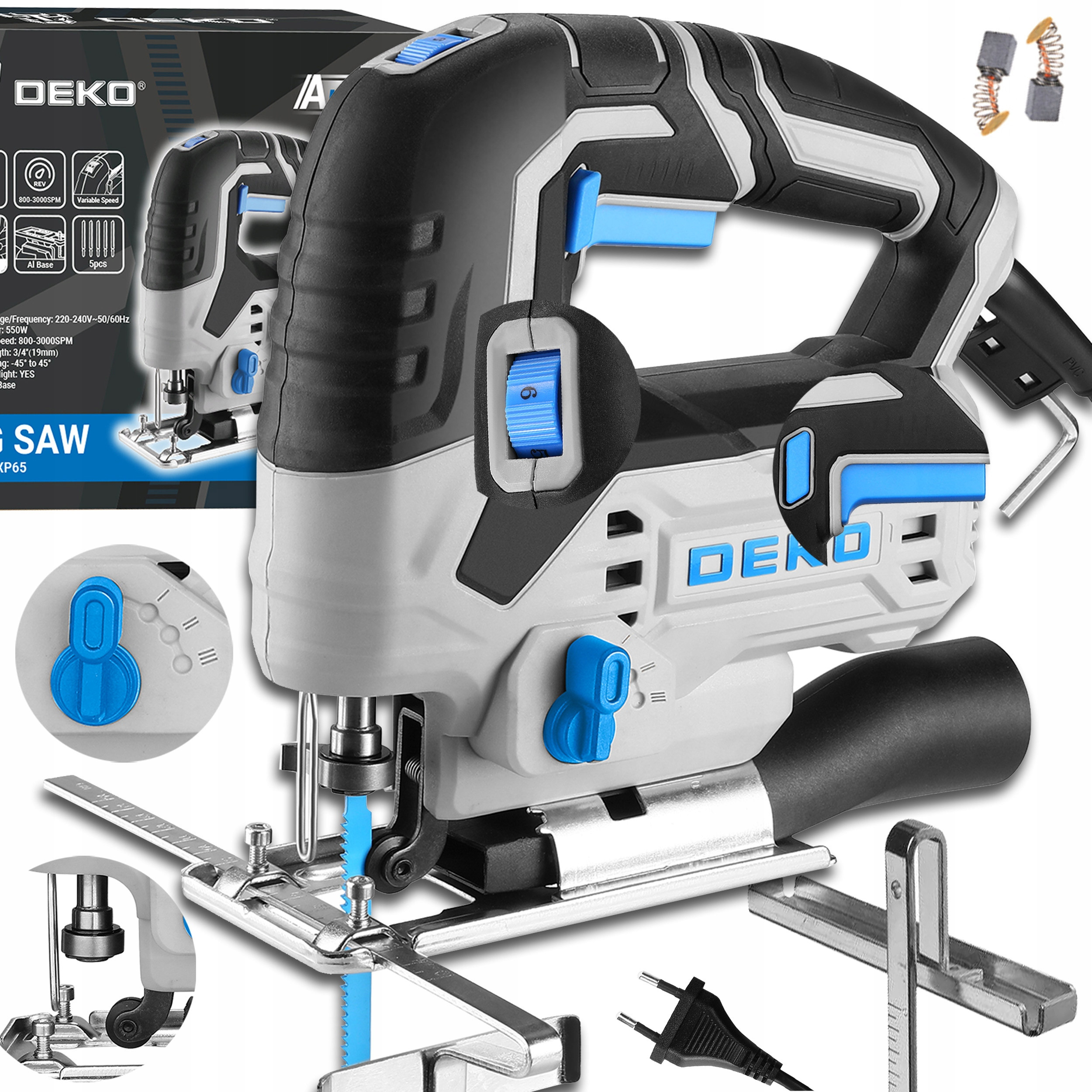 DEKO DKJS55XP65 – Wyrzynarka sieciowa 550W do precyzyjnego cięcia