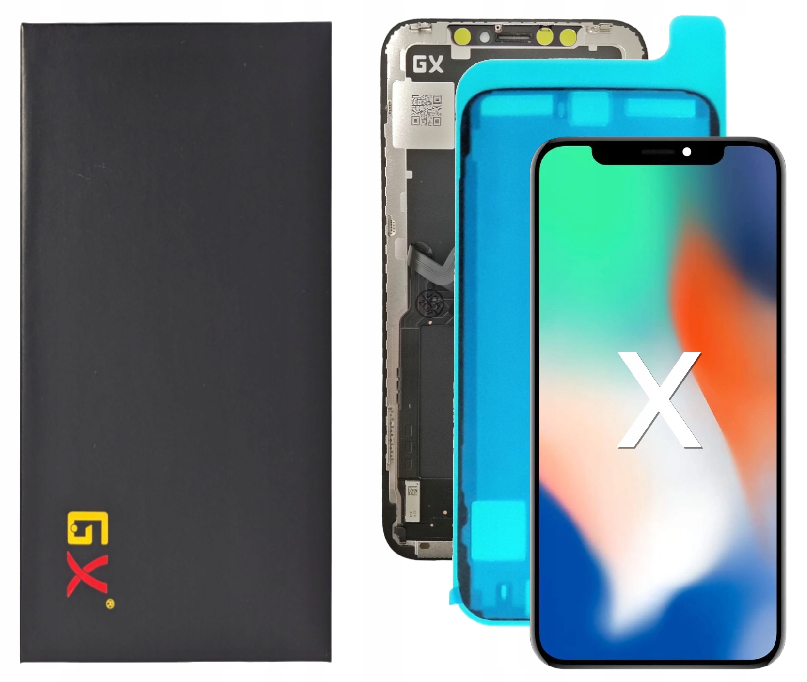 Wyświetlacz ekran LCD do Apple iPhone X GX OLED z uszczelką – Wysoka jakość i niezawodność