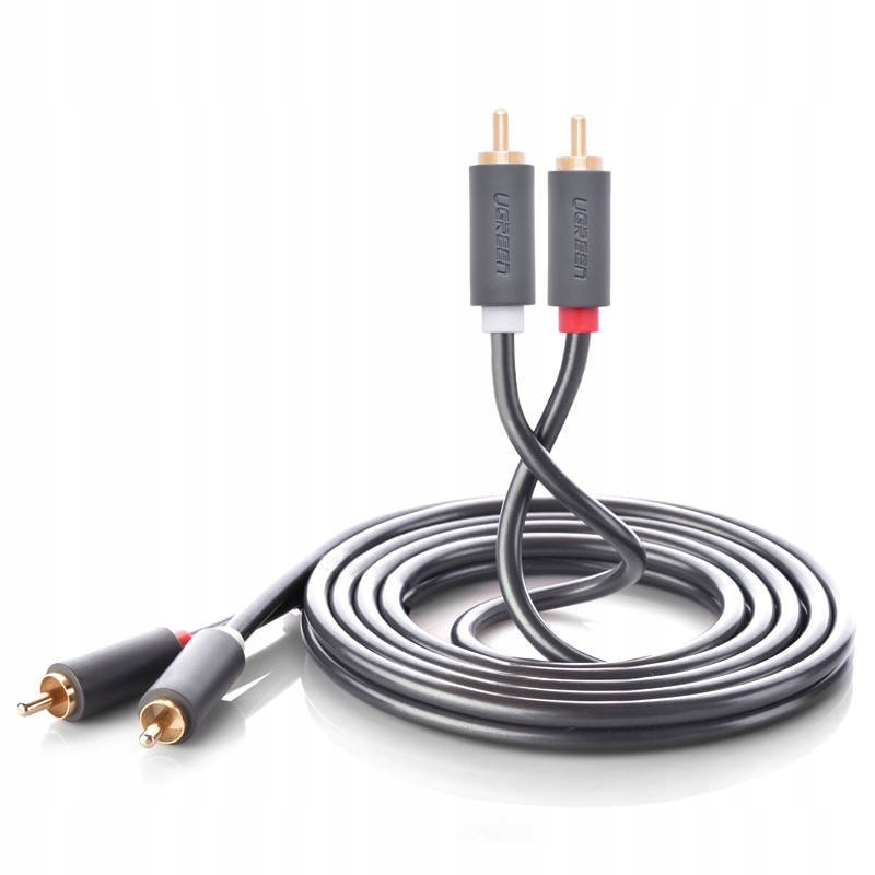 RCA (Cinch) x2 - RCA (Cinch) x2 3m czarny (UGR315BLK) – Wysokiej jakości kabel audio