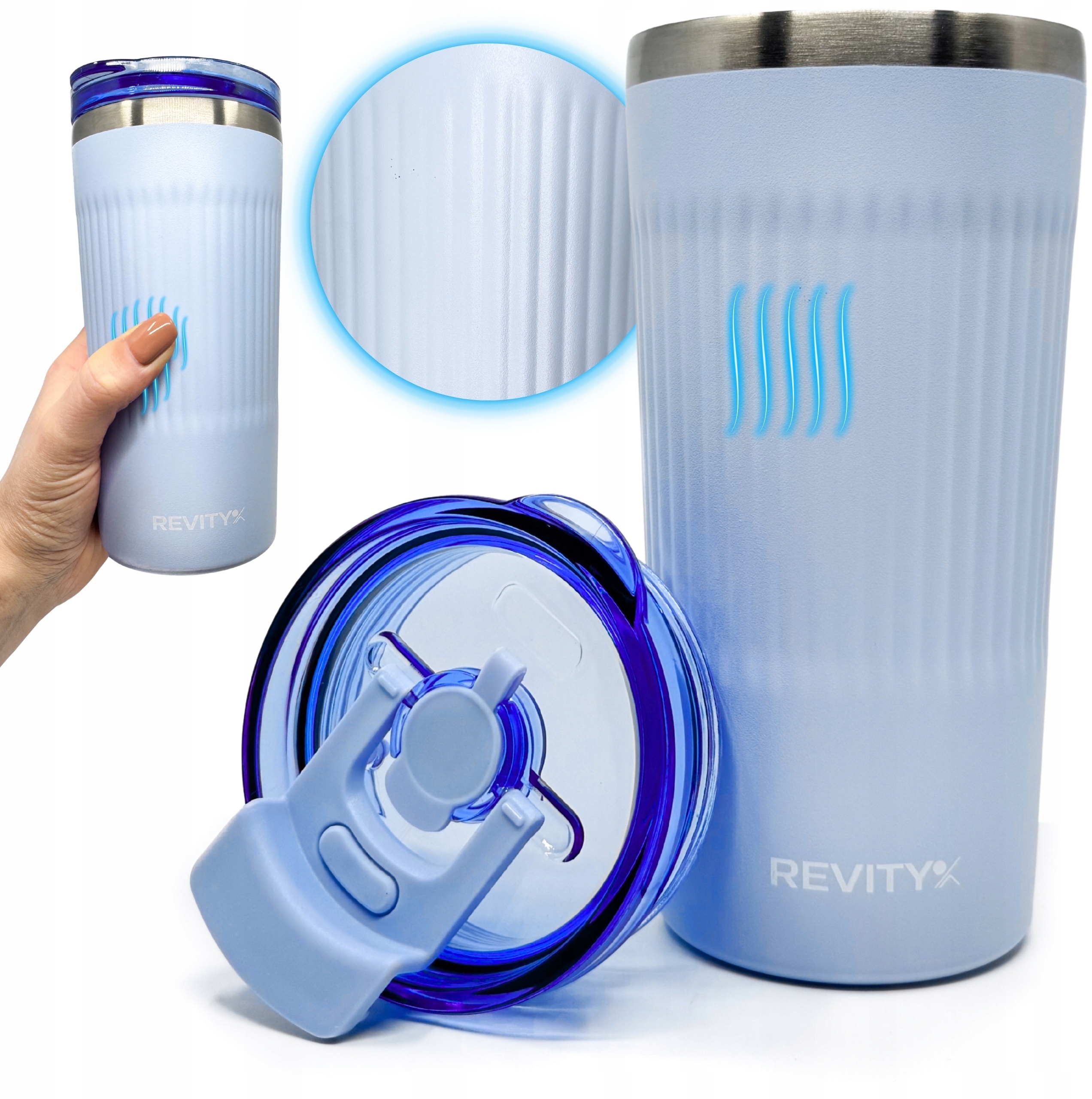 Stylowy design w kolorze błękitnym – elegancja na co dzień