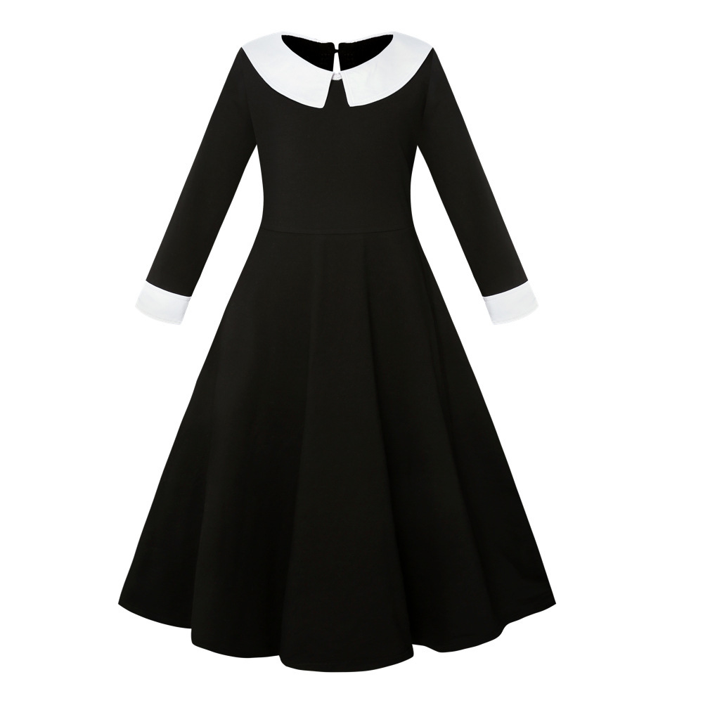 Czarna Sukienka Wednesday Addams – Idealny kostium na Halloween