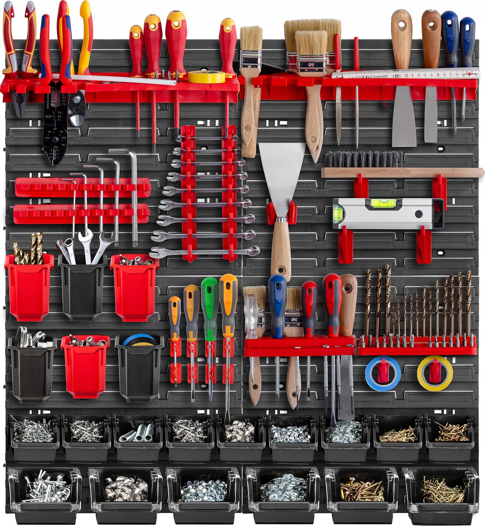 Zestaw narzędzi Kadax – Tablica narzędziowa 78x78 cm z modułowym systemem organizacji