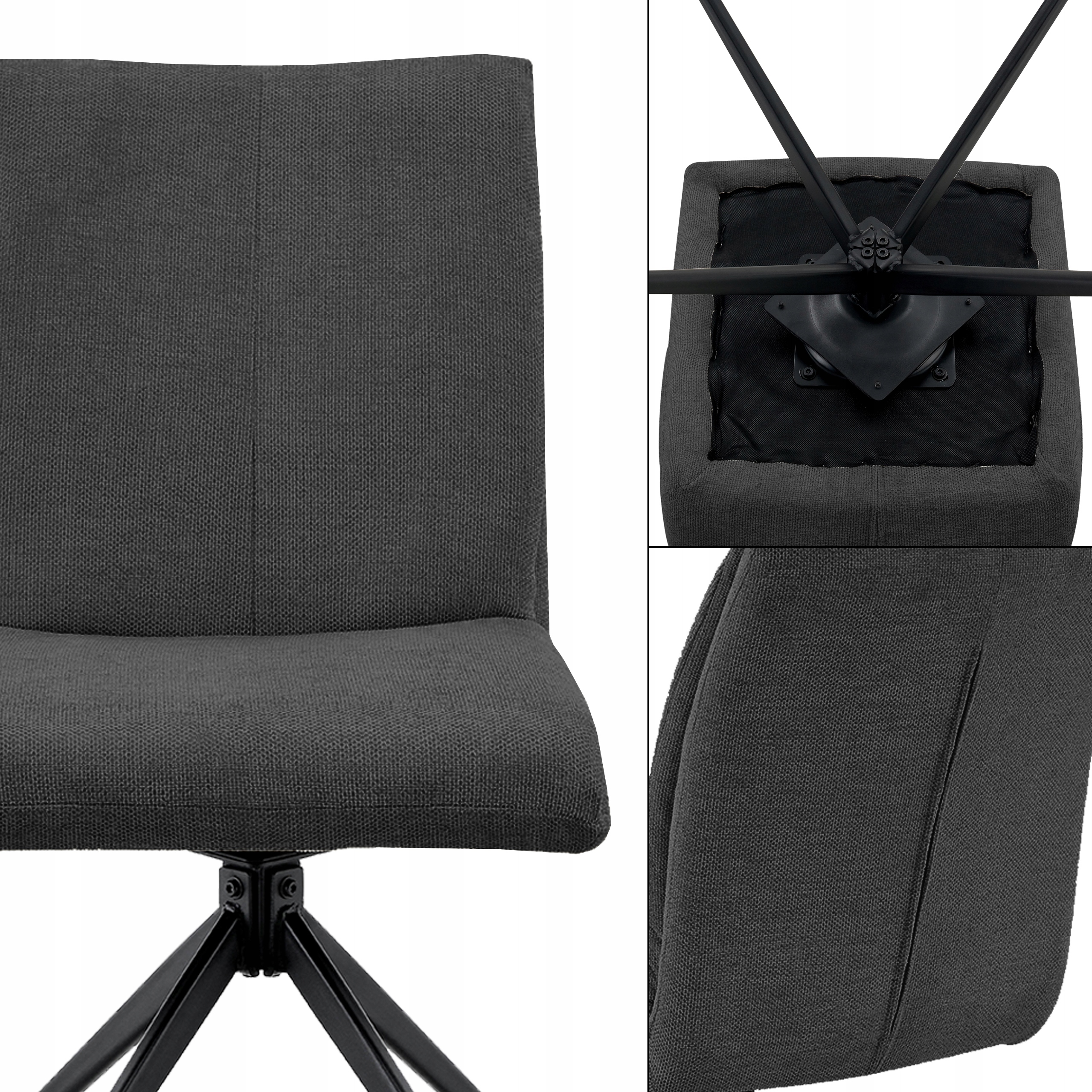 Wygodne siedzisko z miękką pianką i tkaniną szenilową