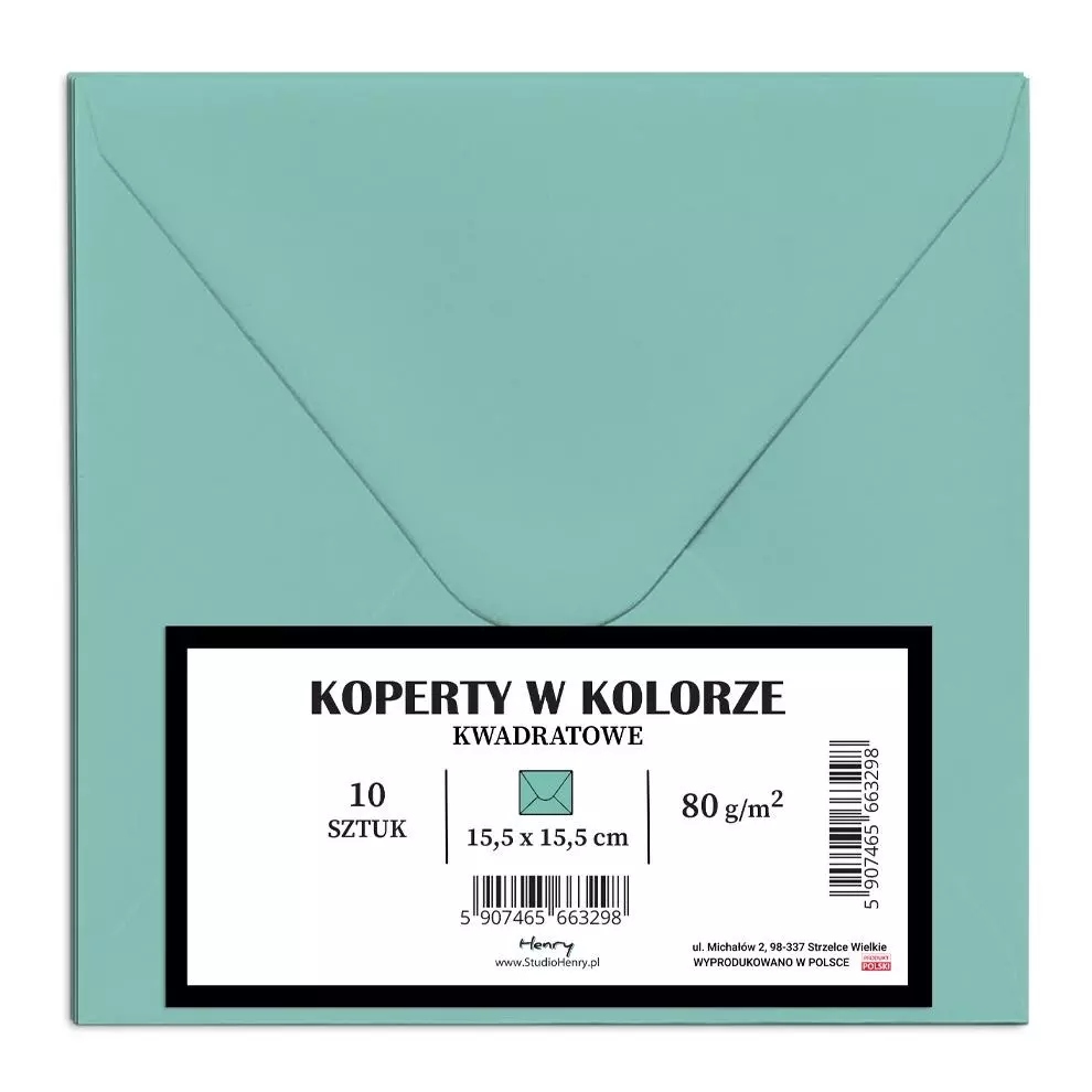 Koperty KW mięta 10 szt – Elegancki zestaw do biura