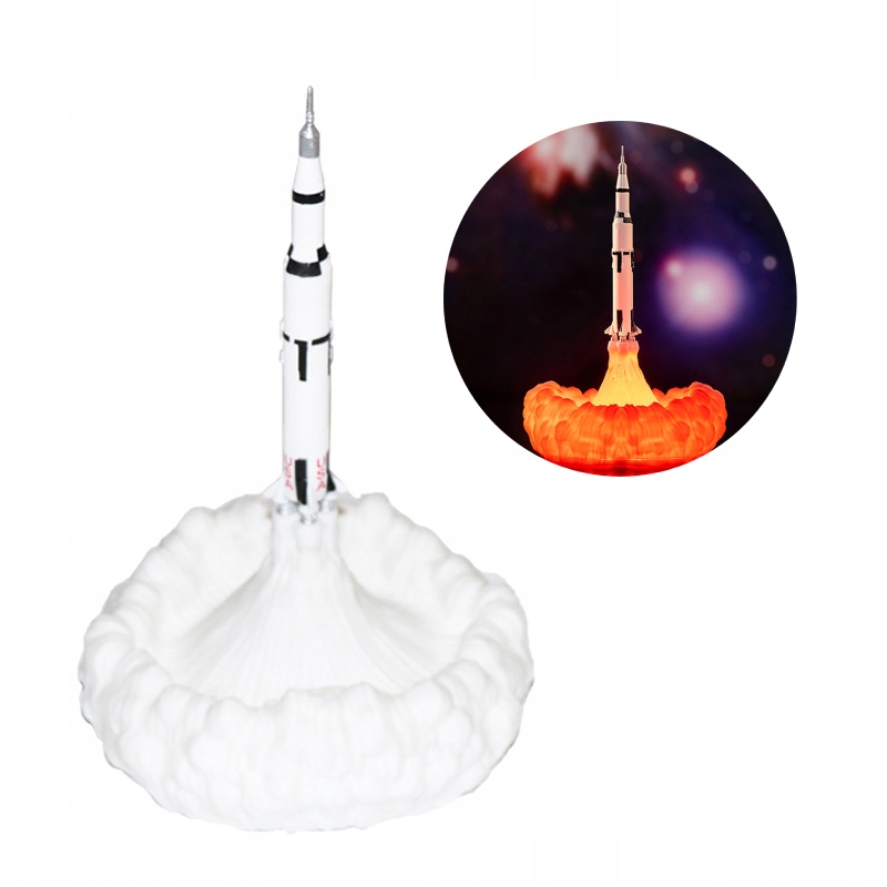 3D Drukowana Lampka w Kształcie Rakiety – Magia Kosmosu w Twoim Domu