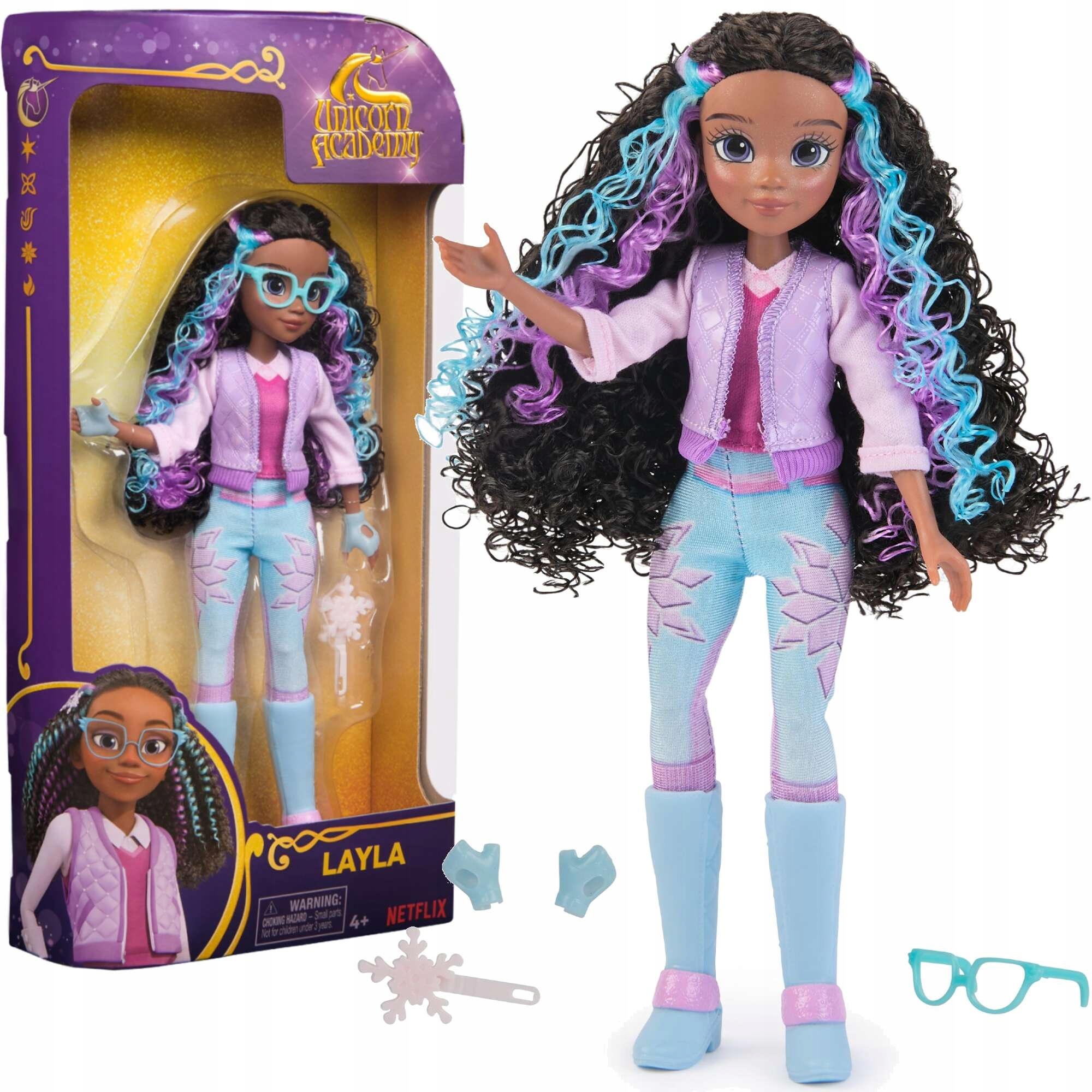 SPIN Unicorn Academy lalka Layla 24 cm – Magiczna przygoda w świecie jednorożców