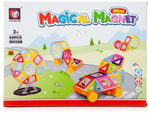 Klocki magnetyczne MAGICAL MAGNET MINI 68SZT 3+