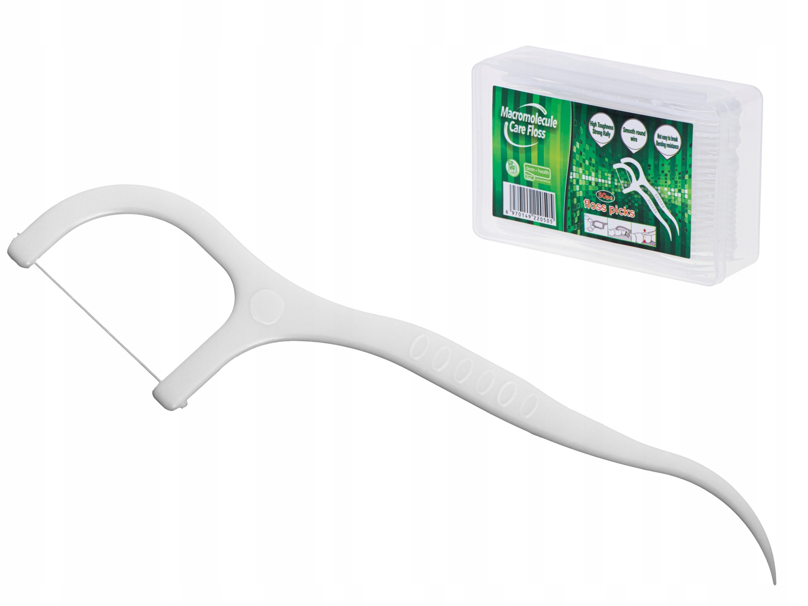 Wygodne nitki dentystyczne i wykałaczki w jednym