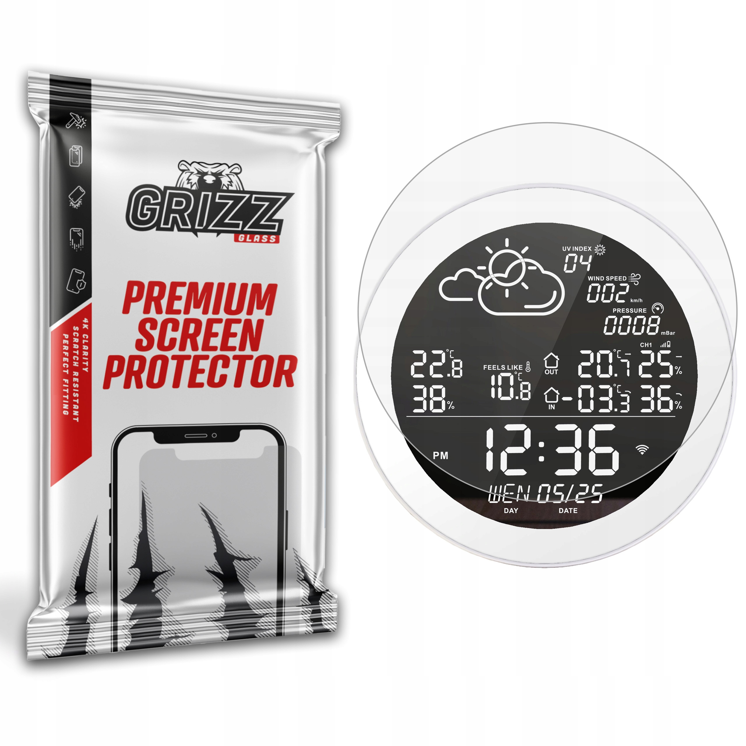 GrizzGlass Folia matowa GrizzGlass PaperScreen do stacji pogodowej SETTI+ SMS603 – Ochrona Twojego urządzenia