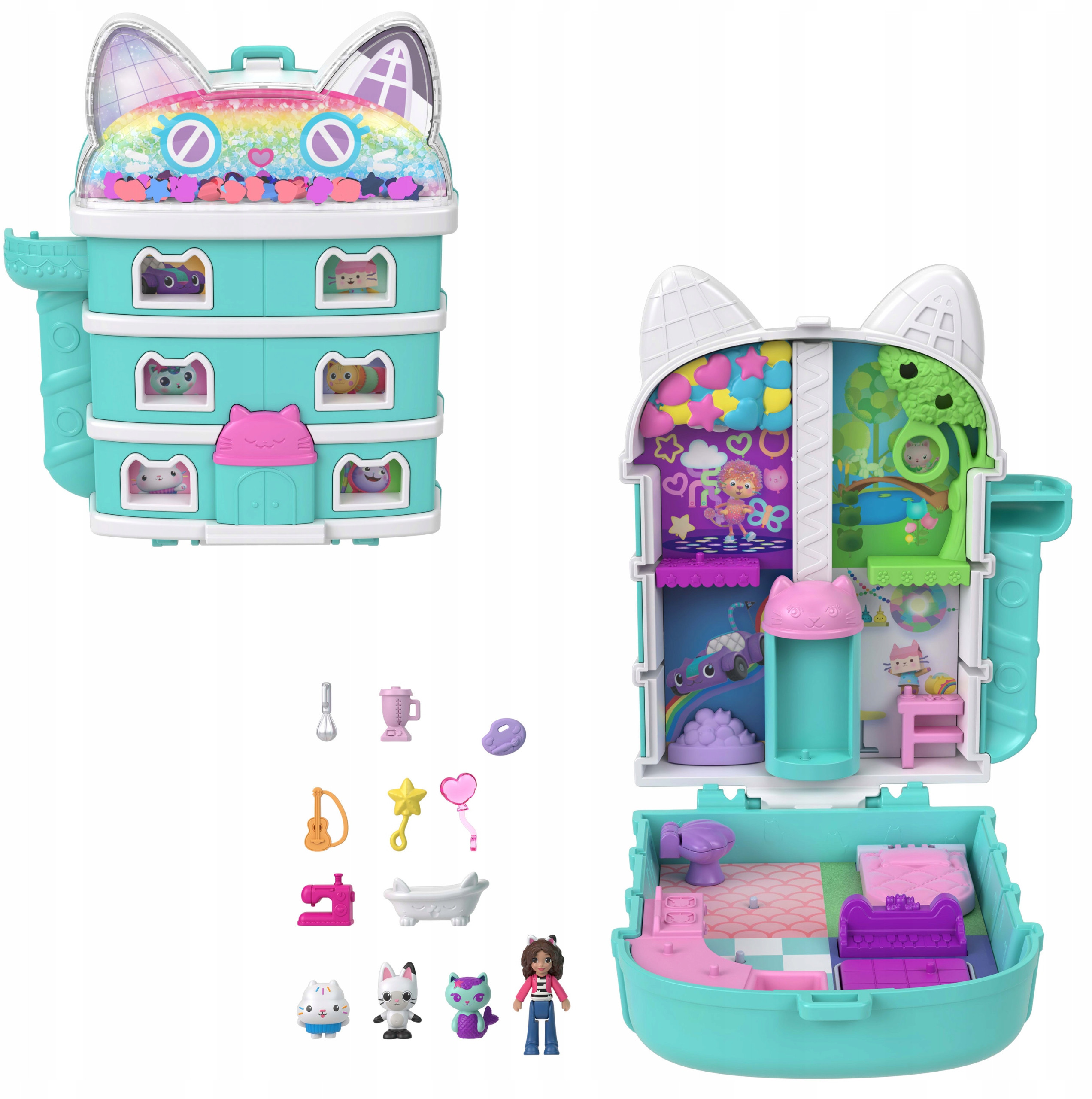 Polly Pocket Koci Domek Gabi Zestaw kompaktowy JFV02 – Urocza zabawa dla dzieci