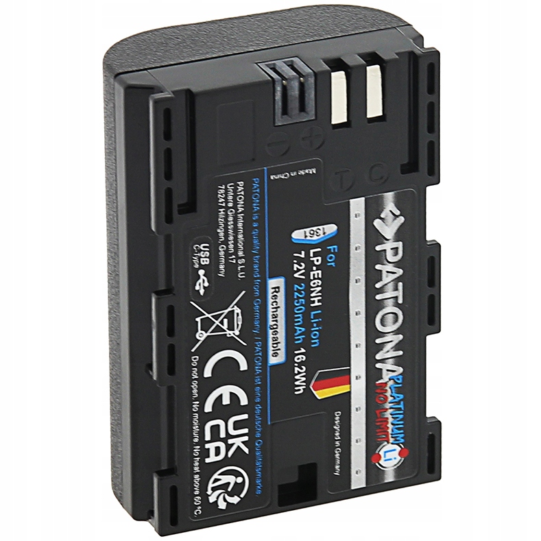 Wysoka pojemność i wydajność – 2250 mAh i 16,2 Wh