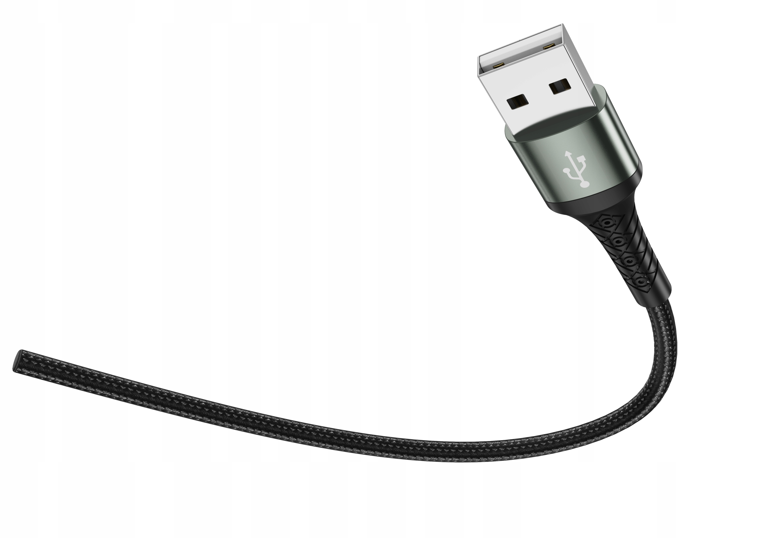 Gumowe zakończenia i czarny oplot