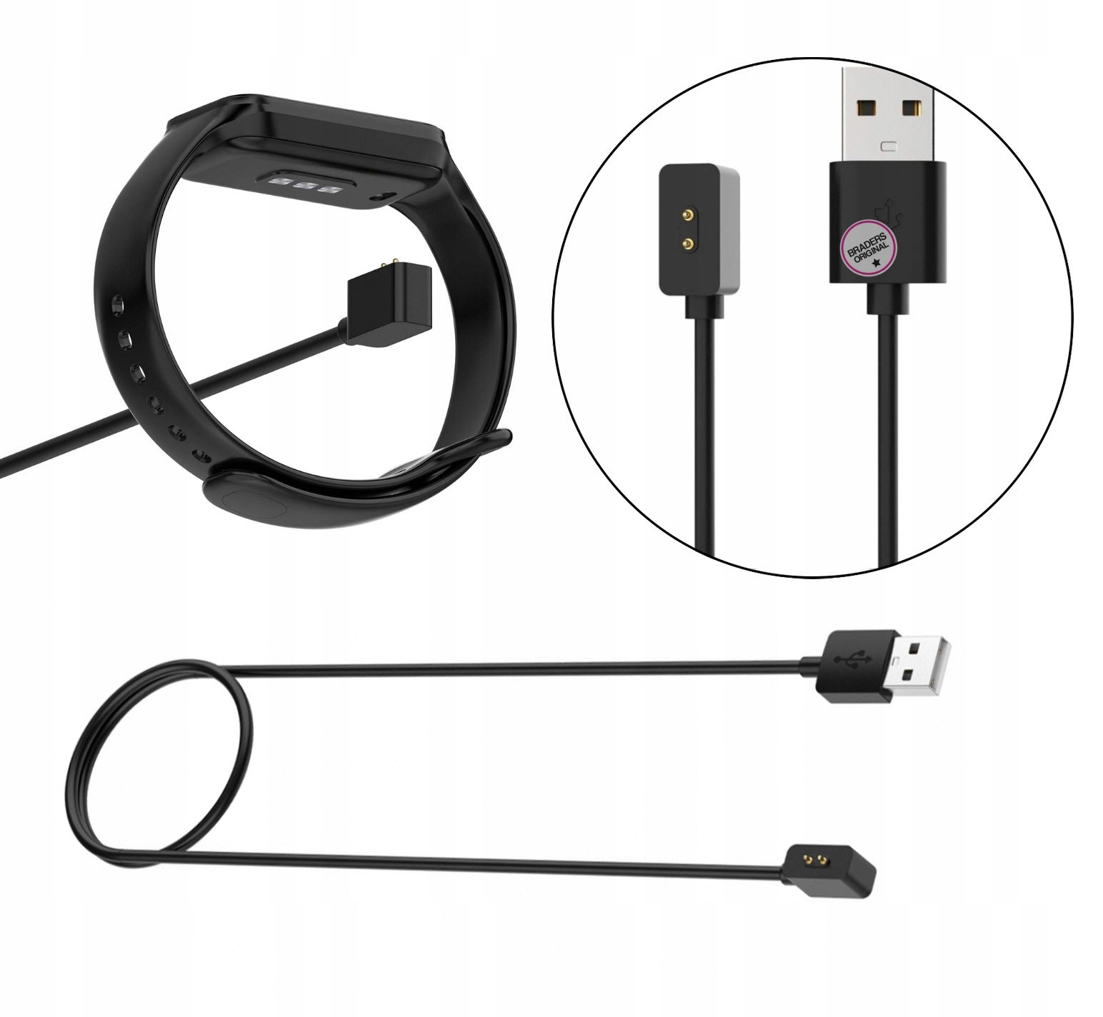 Ładowarka do Opaski Xiaomi Mi Band 8 i 9 Braders – Magnetyczny Kabel 1M