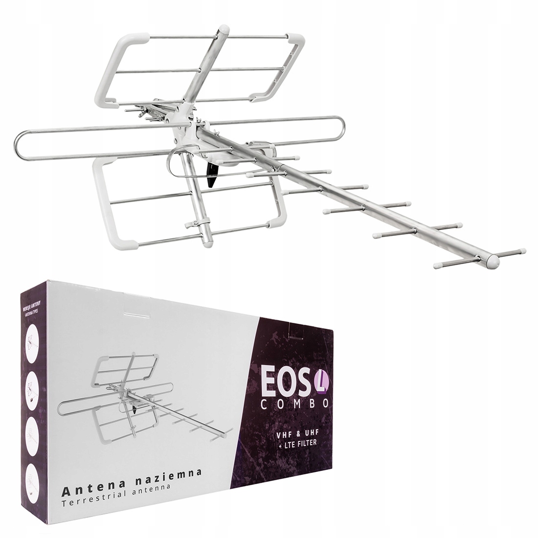 Antena DVB-T/T2 Spacetronik EOS L Combo White – Idealne rozwiązanie do odbioru telewizji cyfrowej