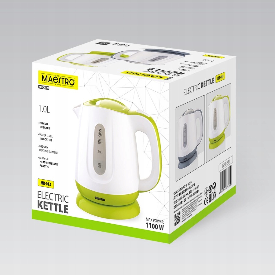 Szybkie gotowanie wody – Moc 1100W i pojemność 1L