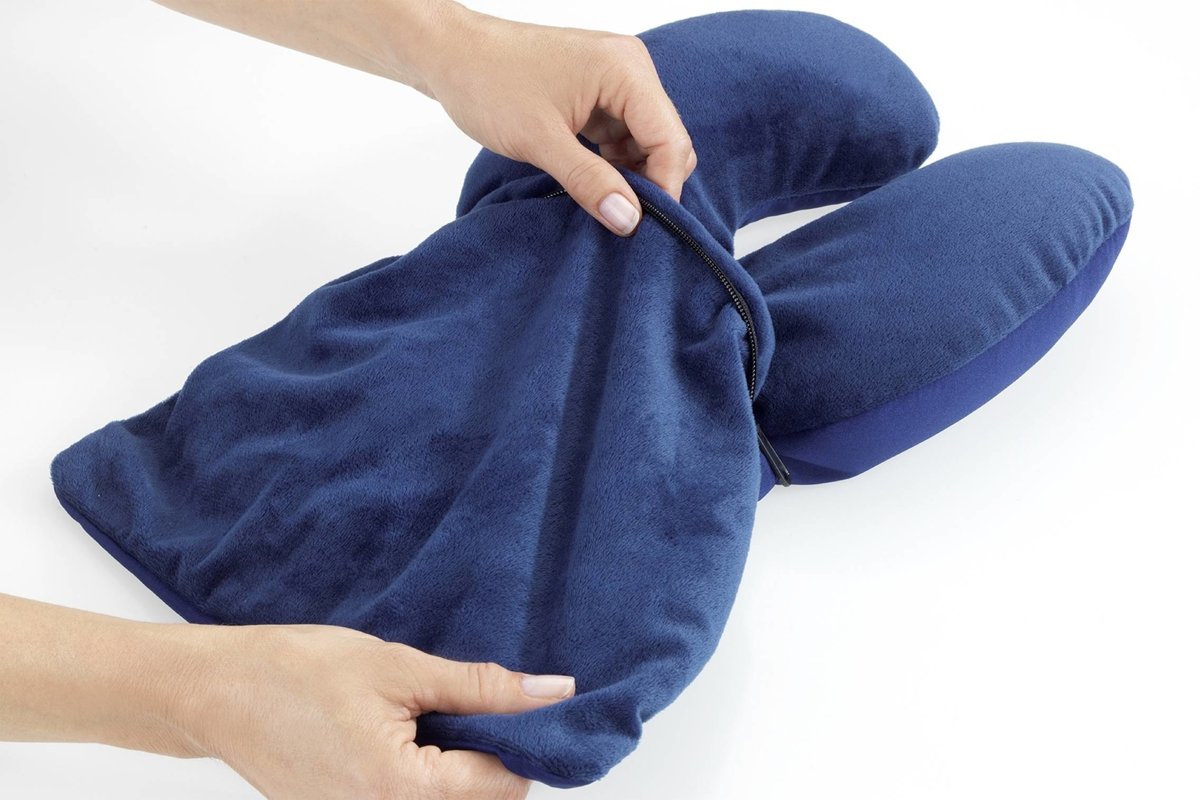 Wygodne poduszki 2w1: rogal i klasyczna