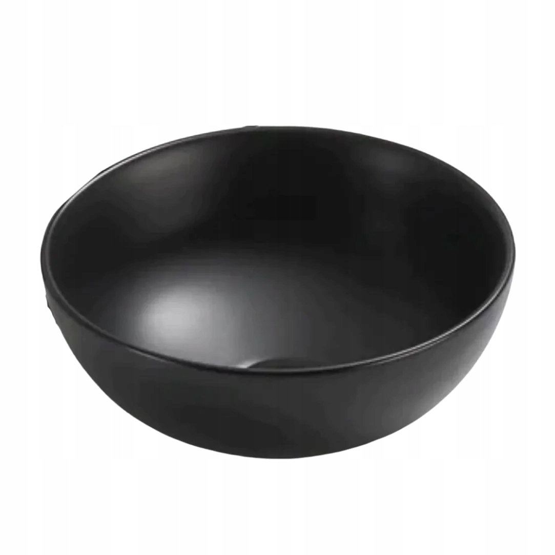 Umywalka Comad – Okrągła łazienkowa umywalka Domi w kolorze czarnym