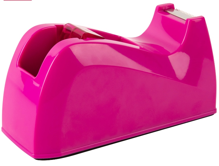 Funkcjonalność i design – Podajnik do taśmy klejącej w modnym różowym kolorze