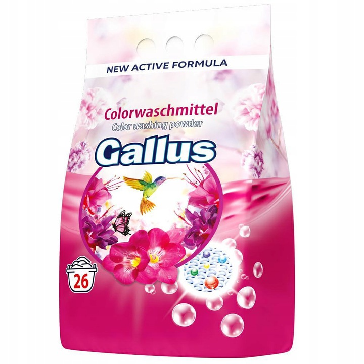 Gallus Proszek do Prania Tkanin Kolorowych 26 Prań 1700g – Skuteczność i Ochrona Kolorów