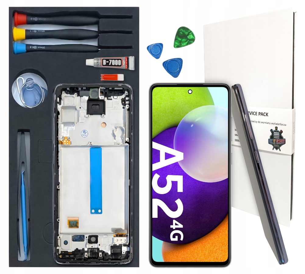 Wyświetlacz LCD do Samsung Galaxy A52 4G Incell Ramka Czarna Zestaw Wymiana – Idealne rozwiązanie dla Twojego telefonu