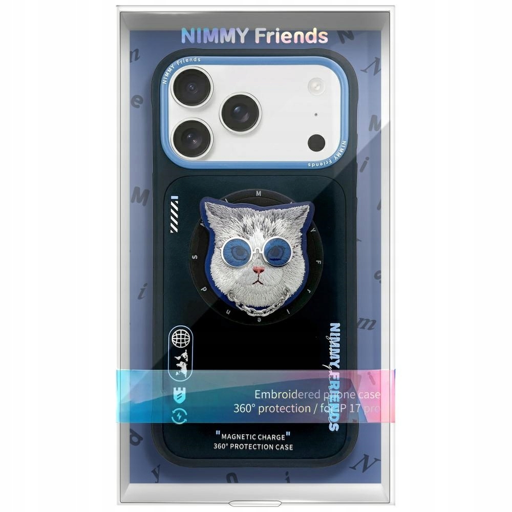 Etui Nimmy Glasses Cool Cat MagSafe do iPhone 17 Pro Max – Styl i funkcjonalność w jednym
