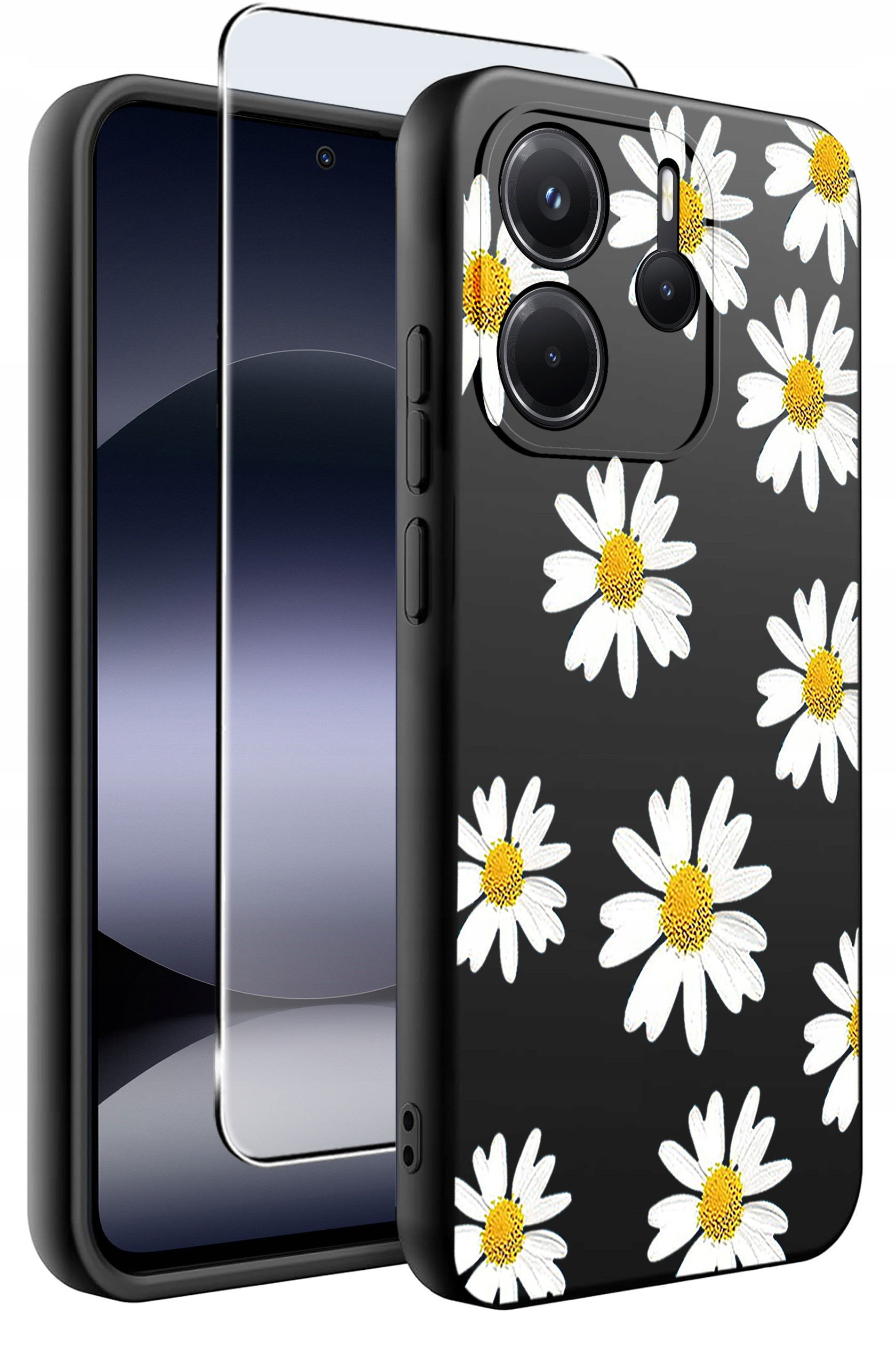 ETUI do Xiaomi Redmi Note 14 4G | SILIKONOWE MATT CASE + SZKŁO HARTOWANE 9H